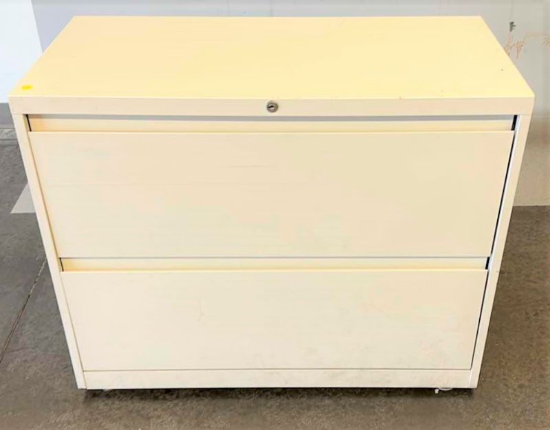 Photo 1 of 2 DRAWER LATERAL METAL FILING CABINET 36” X 18” H29”
