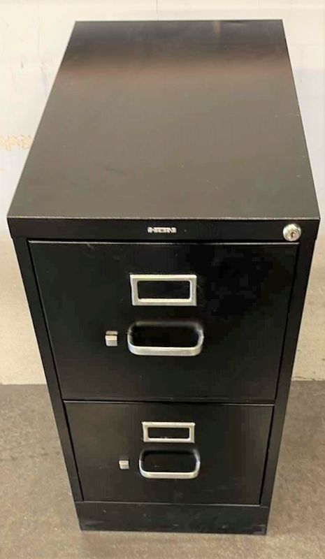 Photo 1 of 2 DRAWER METAL FILING CABINET 15” X 25” H29”