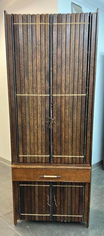 Photo 1 of PACIFIC GREEN 4 DOOR PALMWOOD CABINET UNIT  32” x 19” x H83”