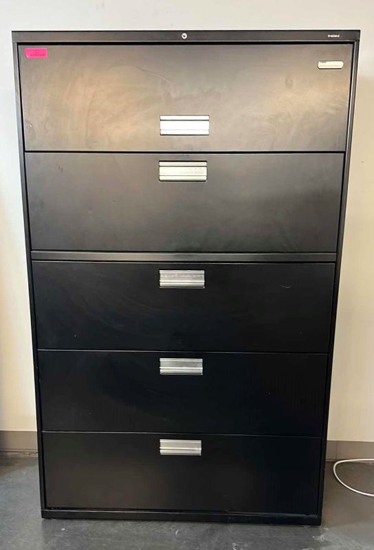 Photo 1 of LARGE HON 4 DRAWER METAL FILING CABINET WITH TOP STORAGE AREA 42” X 19” H67”