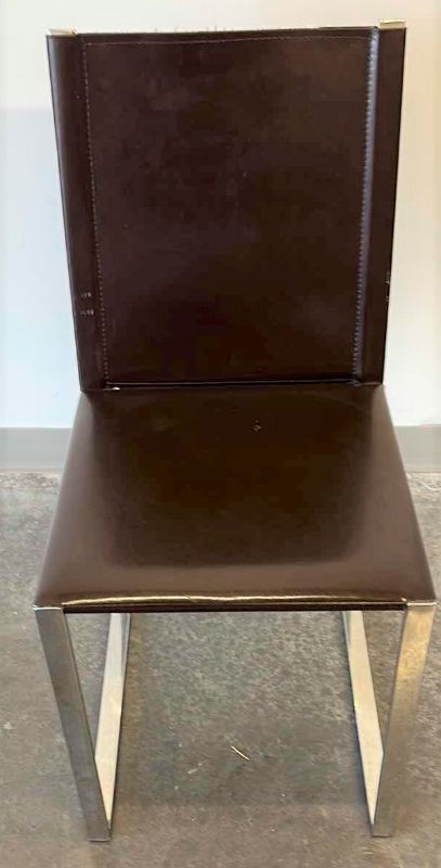 Photo 1 of LEATHER AND METAL OFFICE CHAIR