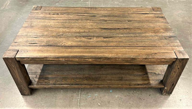 Photo 1 of RUSTIC WOOD SLAT COFFEE TABLE 49.5” x 29.5” x 17.5