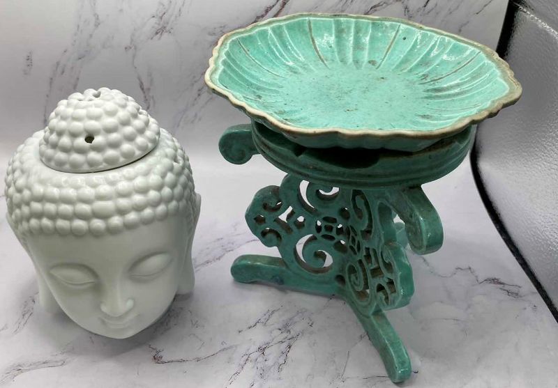 Photo 1 of PAIR OF ASIAN INSPIRED OIL BURNERS