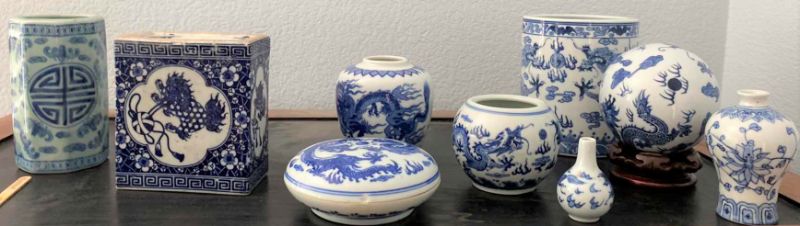 Photo 1 of CHINESE PORCELAIN BLUE AND WHITE VARIOUS PIECES