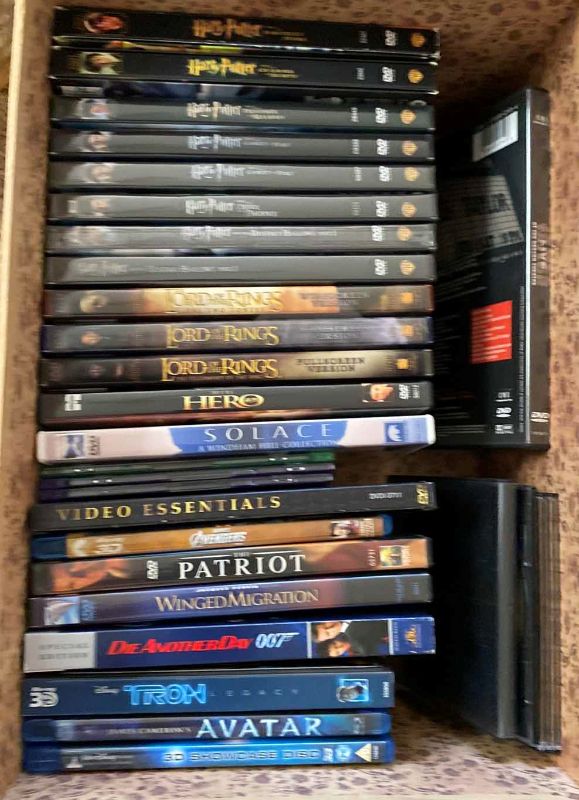 Photo 1 of 2 BOXES CDS AND DVDS HARRY POTTER AND MORE