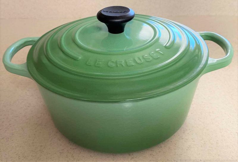 Photo 1 of 3.5 QT. LE CREUSET #22 GREEN WITH LID