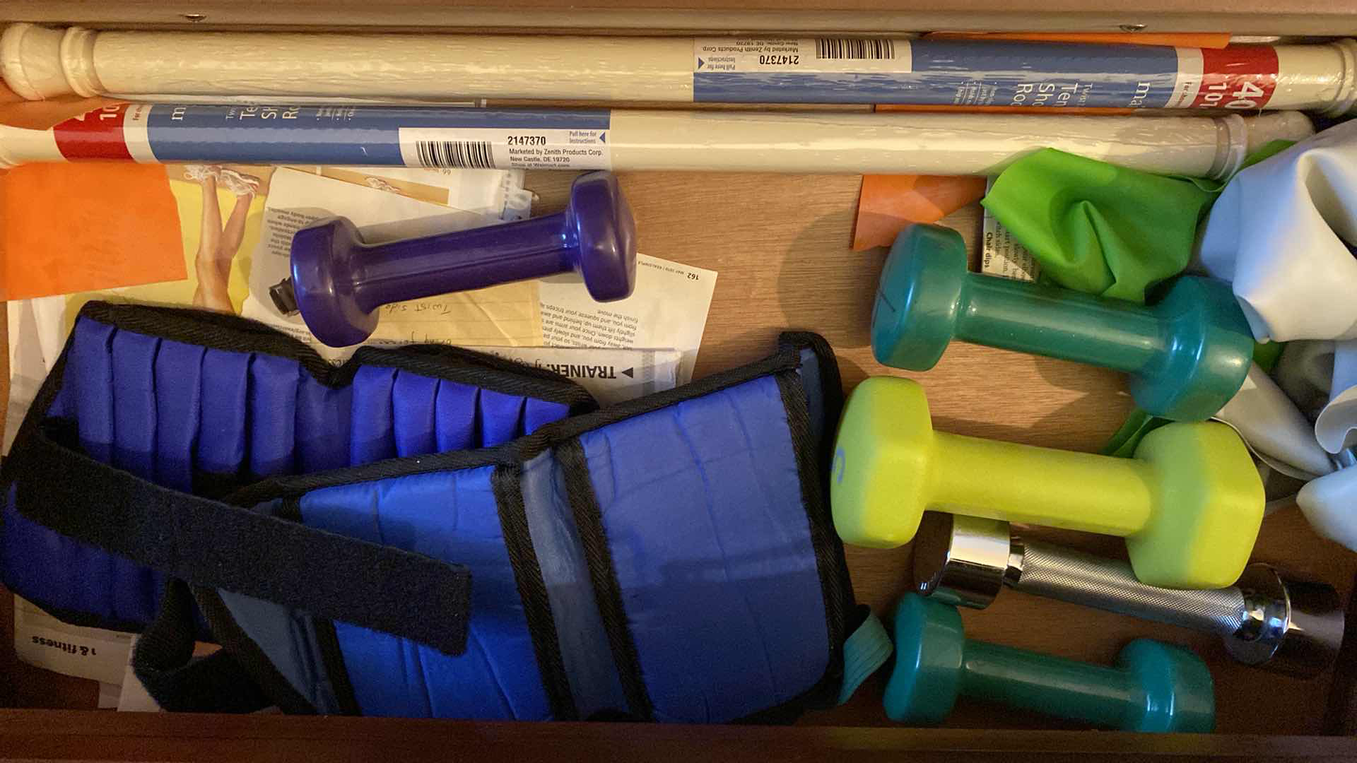 Photo 1 of Drawer of exercise equipment