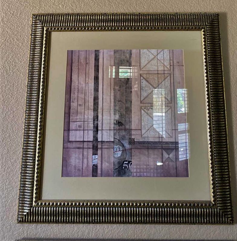 Photo 1 of FRAMED GEOMETRICAL ARTWORK 29” x 29”