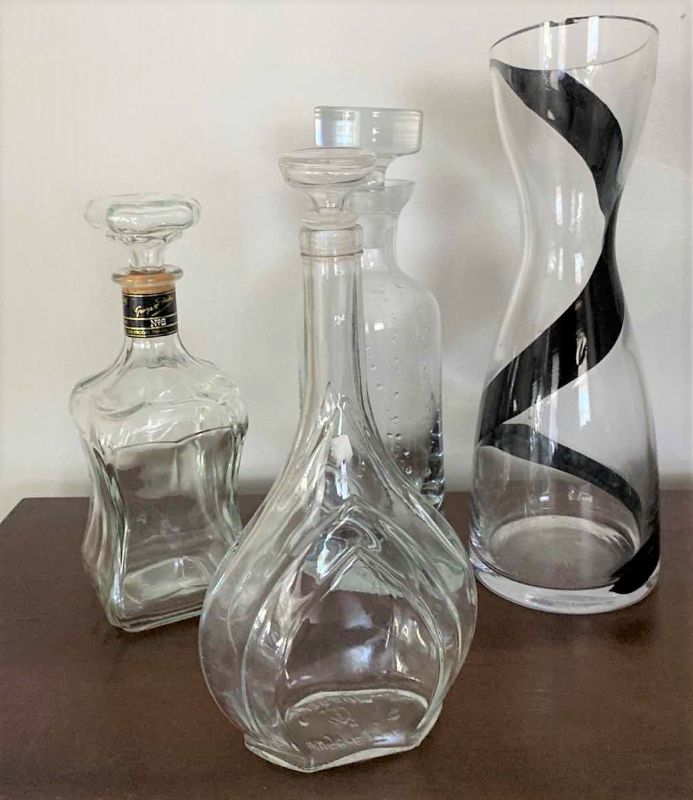 Photo 1 of 3-DECANTERS AND 1 CARAFE 14”