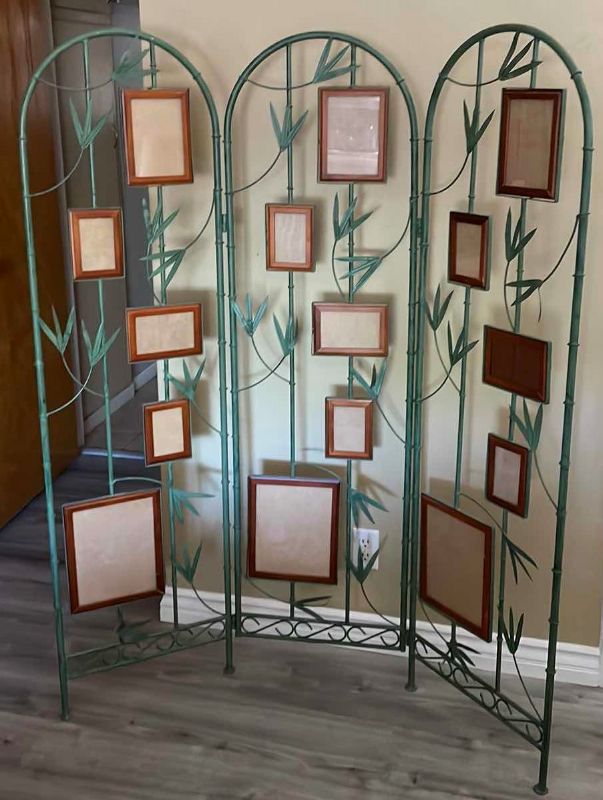 Photo 1 of BAMBOO DESIGN METAL PICTURE FRAME DISPLAY 52”x 62”H