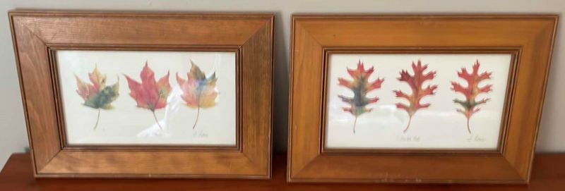 Photo 1 of FRAMED “SUGAR MAPLE AND “SCARLET OAK” B. PAPAIS 16”x12”H