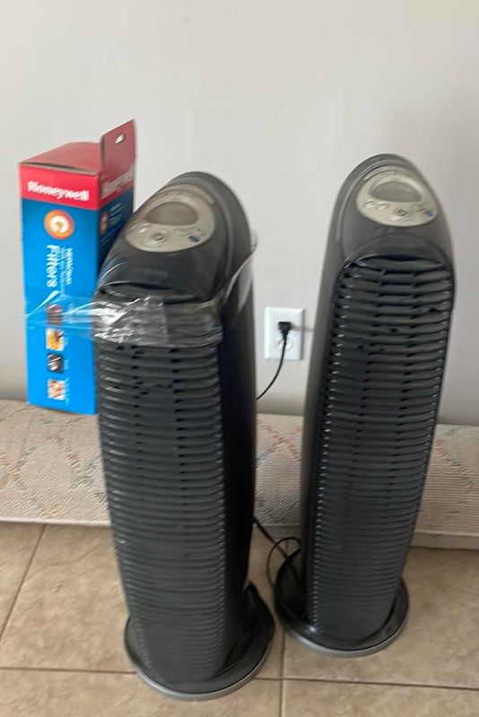 Photo 1 of HONEYWELL TOWER FANS UNSURE OF WORKING FOR PARTS ONLY