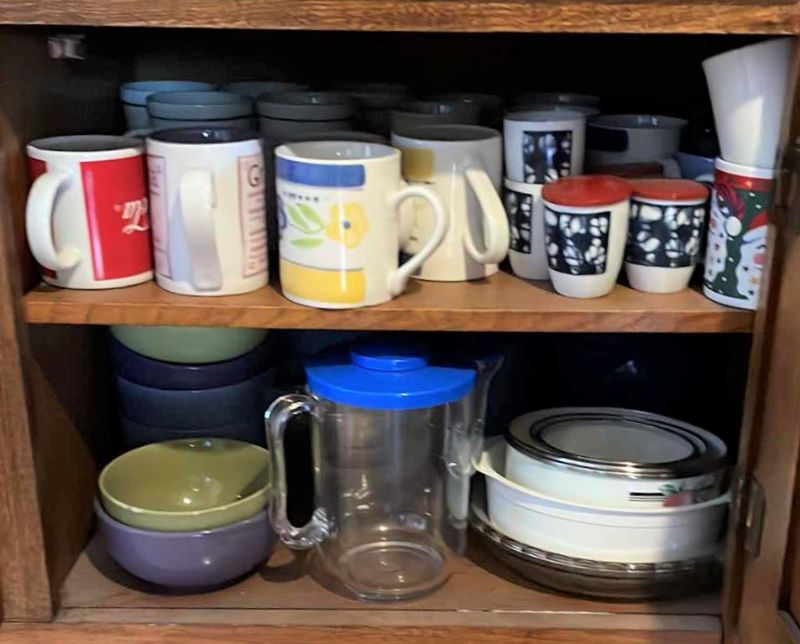 Photo 1 of CONTENTS OF CABINET  DISHES