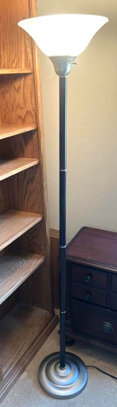 Photo 1 of BLACK AND CHROME 6’ FLOOR LAMP