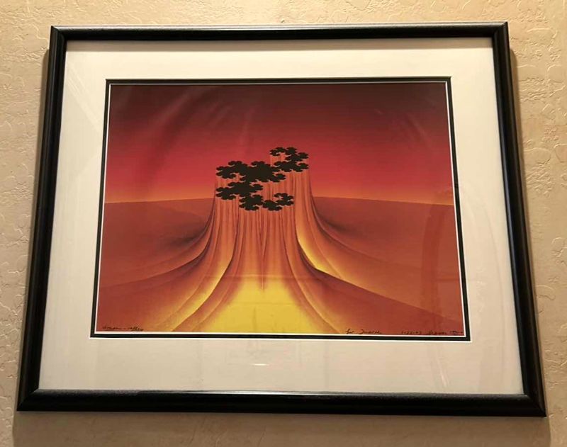 Photo 1 of ARTIST SIGNED AND DATED “DRAGON VALLEY” ARTWORK FRAMED 25” x 21”