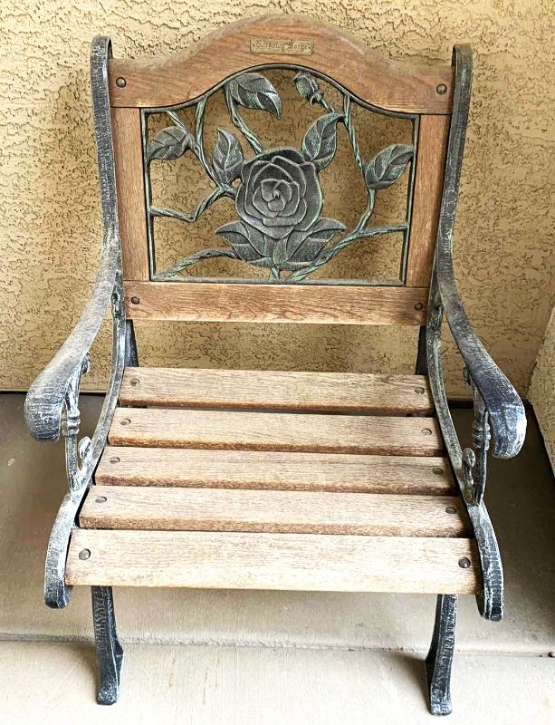 Photo 1 of BERKELEY FORGE IRON AND WOOD CHAIR