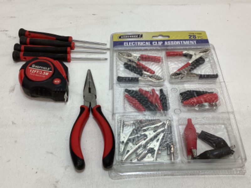 Photo 1 of SCREW DRIVERS, PLIERS, TAPE MEASURE AND MORE