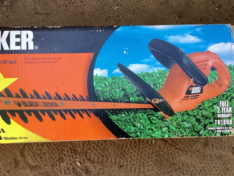 Photo 2 of BLACK & DECKER 18” HEDGE TRIMMER