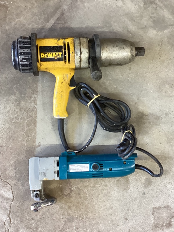 Photo 1 of DEWALT IMPACT DRILL & CHICAGO ELECTRIC SHEAR