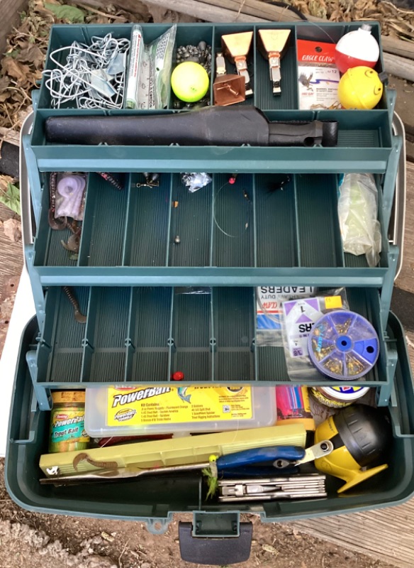 Photo 4 of FISHING THREE TRAY BOX WITH LURES , WEIGHTS , HOOKS AND MORE