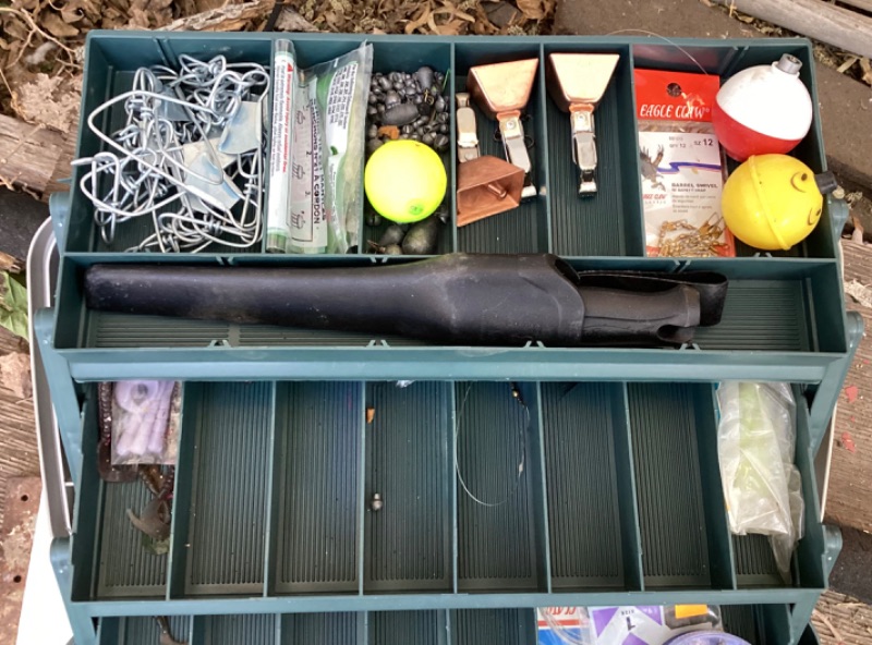 Photo 5 of FISHING THREE TRAY BOX WITH LURES , WEIGHTS , HOOKS AND MORE