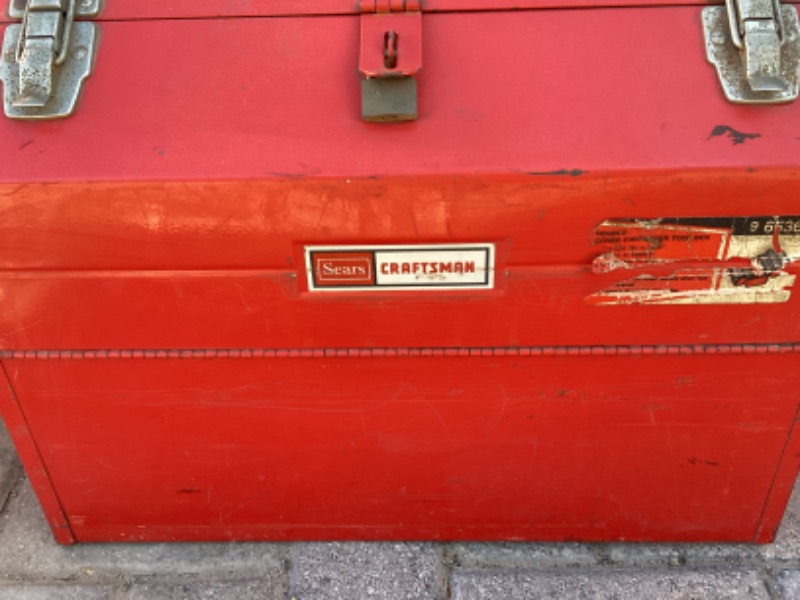 Photo 1 of SEARS CRAFTSMAN TOOL BOX FULL OF TOOLS
* LOOK AT ALL PHOTOS