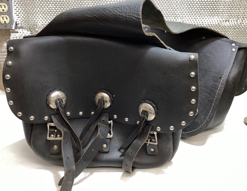 Photo 2 of LEATHER SADDLE BAGS FOR MOTORCYCLE 