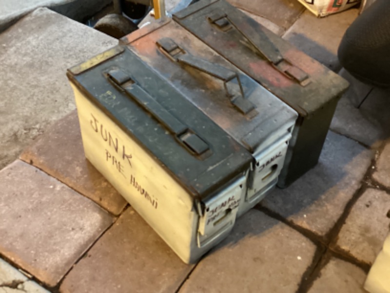 Photo 1 of MILITARY AMMO CANS - SOME  MAY HAVE NUTS BOILED SCREWS