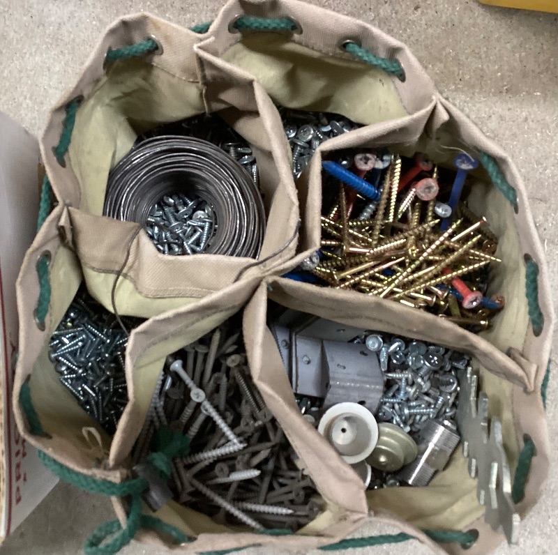 Photo 1 of BUCKET BOSS & STACKER FULL OF SCREWS & BOLTS AND MORE
