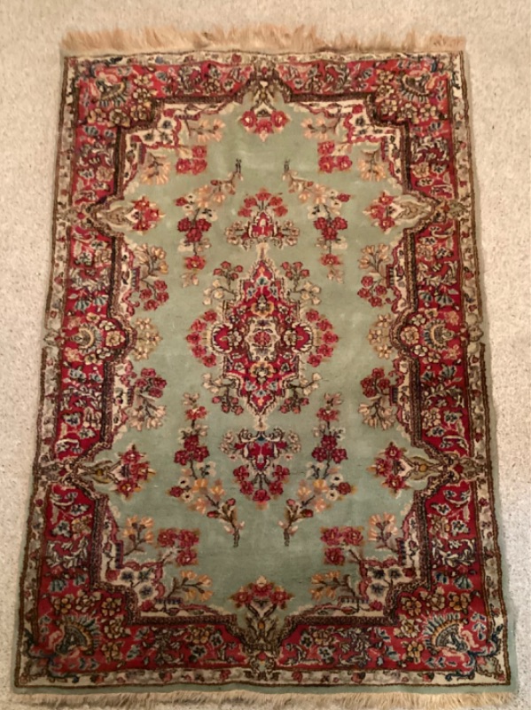 Photo 1 of ANTIQUE HAND KNOTTED PERSIAN RUG 1940S 80x48
