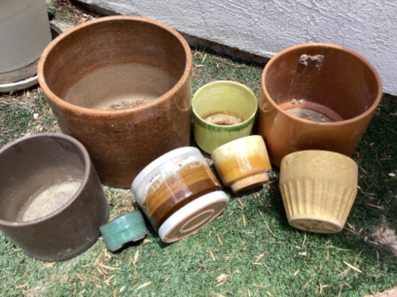 Photo 1 of EARTH TONE DECORATIVE PLANTERS ASSORTED SIZES