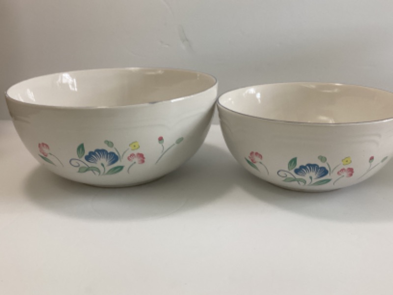 Photo 2 of FLORAL EXPRESSIONS- THAILAND- 9” & 8” BOWLS 
& PITCHER