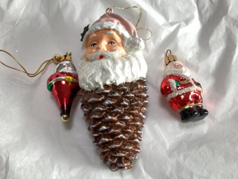 Photo 5 of MIA RED SANTA WIZARD ORNAMENT MOUTH BLOWN HAND PAINTED GLASS MADE IN POLAND & MORE