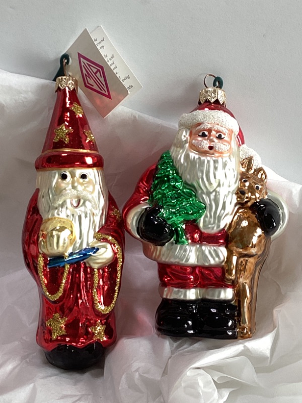 Photo 2 of MIA RED SANTA WIZARD ORNAMENT MOUTH BLOWN HAND PAINTED GLASS MADE IN POLAND & MORE