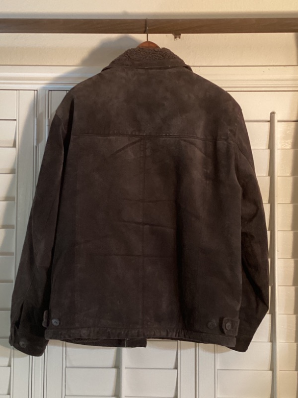 Photo 2 of CHARLES KLEIN WOOL LINED BROWN LEATHER JACKET (L)