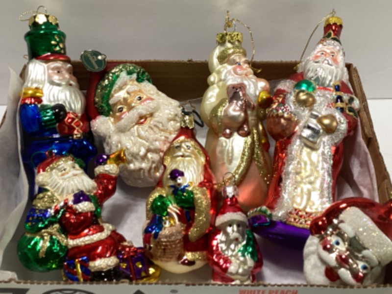 Photo 1 of CHRISTBORN HAND BLOWN SANTA ORNAMENTS & MORE