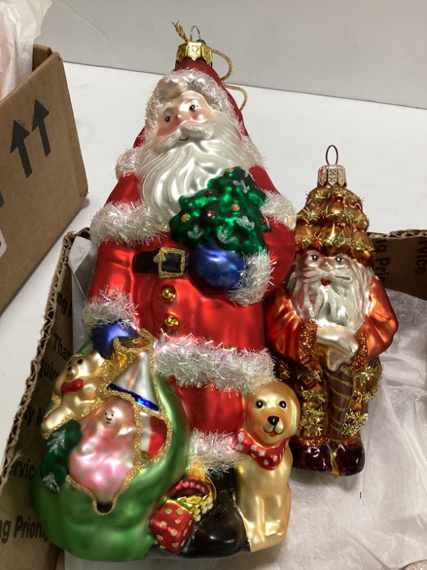 Photo 2 of CHRISTOPHER RADCO GLASS SANTA ORNAMENTS AND MORE