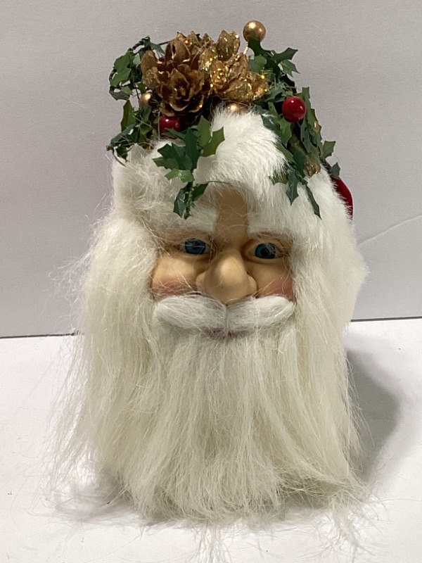 Photo 3 of KURT ADLER NOS LARGE SANTA HEAD ORNAMENTS & MORE