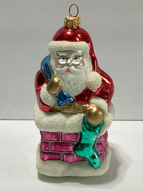 Photo 4 of KURT ADLER NOS LARGE SANTA HEAD ORNAMENTS & MORE