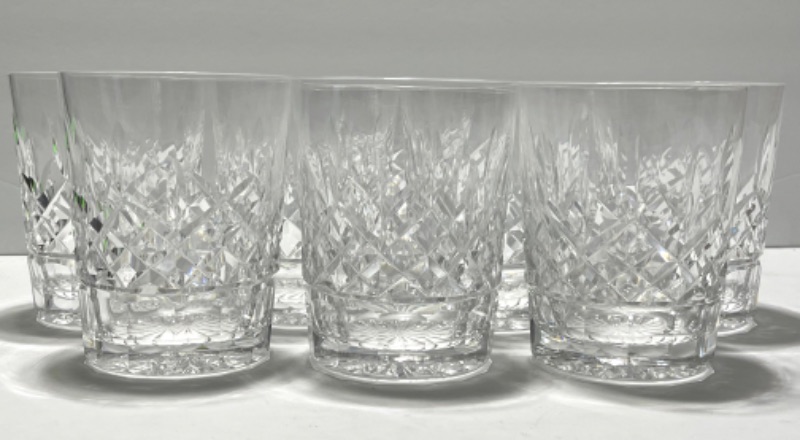 Photo 1 of 8-WATERFORD CRYSTAL ROCKS GLASSES 