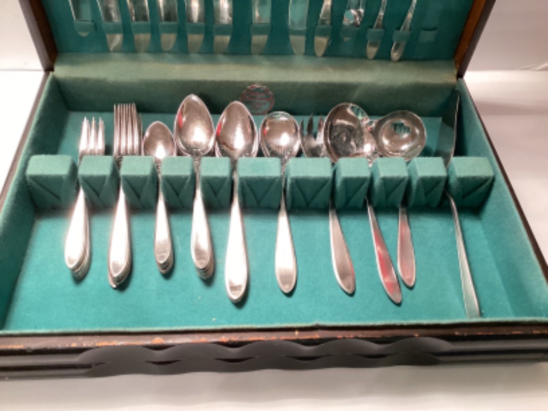 Photo 3 of CROMARGAN GERMANY FLATWARE IN CHEST