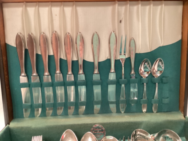 Photo 2 of CROMARGAN GERMANY FLATWARE IN CHEST