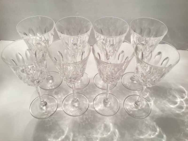 Photo 1 of 8-WATERFORD CRYSTAL LISMORE TALL GOBLETS