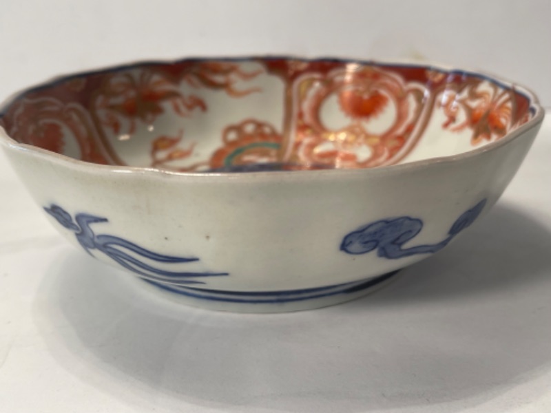 Photo 2 of ANTIQUE HAND PAINTED JAPANESE IMARI PORCELAIN BOWL CIRCA 1890’s