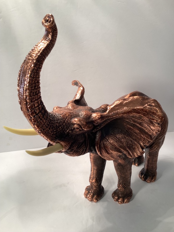 Photo 5 of COPPER LUCKY ELEPHANT STATUE WITH REALISTIC DETAILS H-14 “