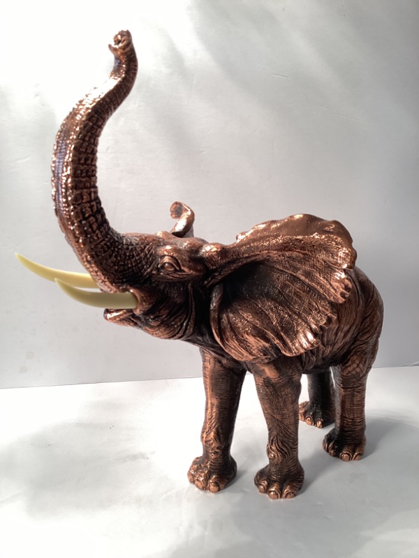 Photo 2 of COPPER LUCKY ELEPHANT STATUE WITH REALISTIC DETAILS H-14 “