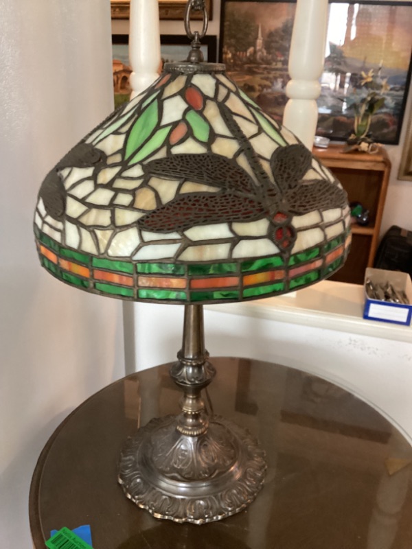 Photo 1 of DALE TIFFANY STYLE DRAGONFLY LAMP H - 23”