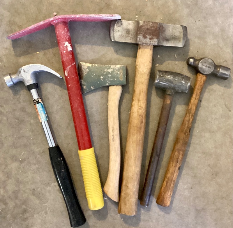 Photo 1 of COLLECTION OF HAMMERS AND AXES