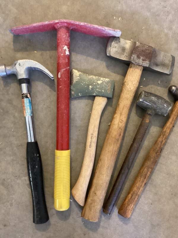 Photo 3 of COLLECTION OF HAMMERS AND AXES