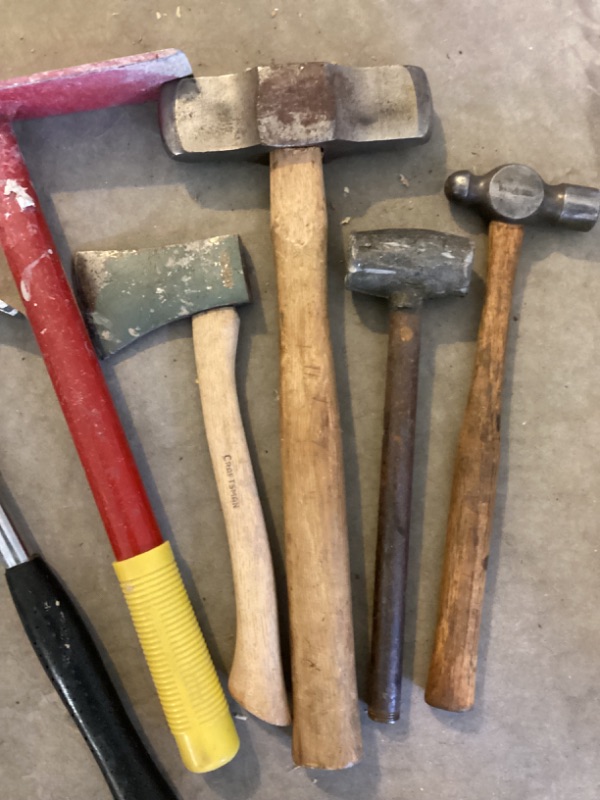 Photo 2 of COLLECTION OF HAMMERS AND AXES